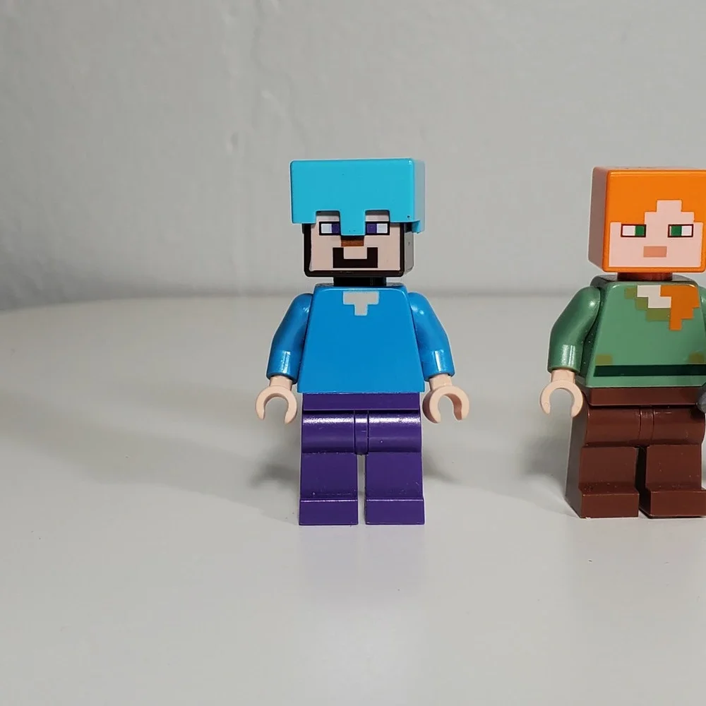 Lego Minecraft Minifigures Lot 5 Figures Steve Alex Blacksmith Pillager Villager